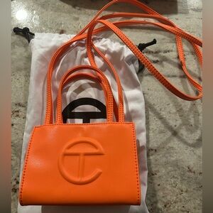 Small Orange Telfar Shopper